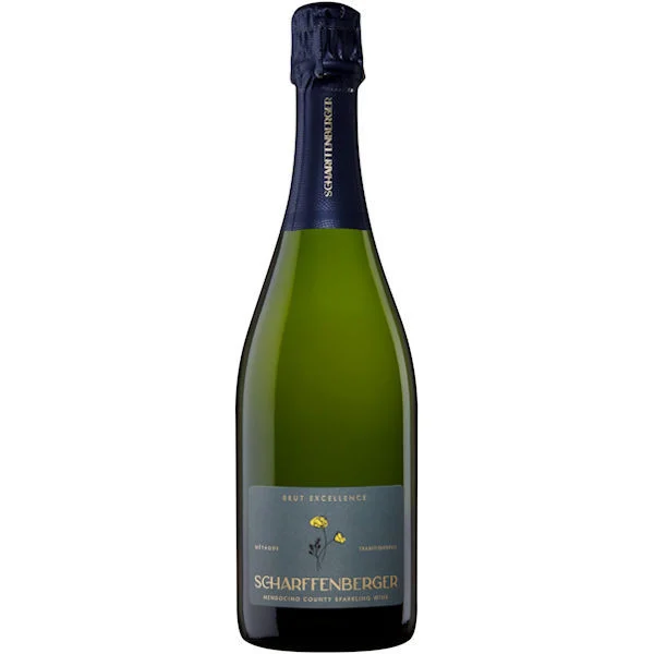 12 Bottle Case Scharffenberger Cellars Mendocino Brut Excellence Sparkling NV Rated 91WE EDITORS CHOICE w/ Shipping Included