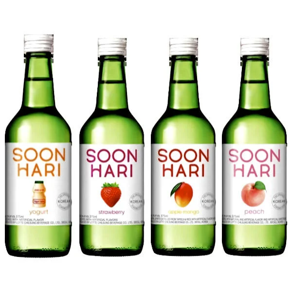 Soonhari Soju Mixed Flavors 375ml 4 Pack
