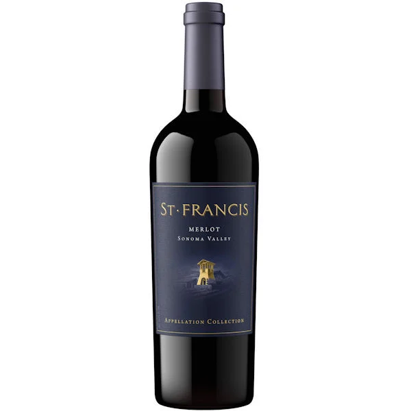 6 Bottle Case St. Francis Appellation Collection Sonoma Merlot 2023 Rated 90WS w/ Shipping Included