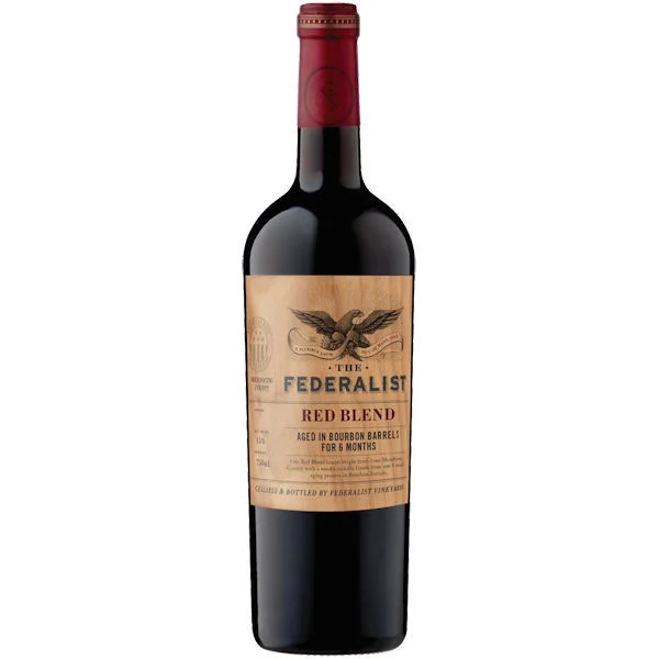 12 Bottle Case The Federalist Bourbon Barrel Aged Mendocino Red Blend 2017 w/ Shipping Included