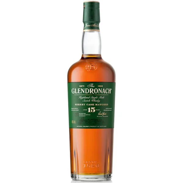 The GlenDronach 15 Year Old Sherry Cask Highland Scotch Whiskey 700ml