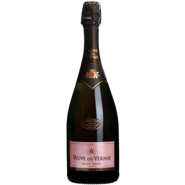 12 Bottle Case Veuve du Vernay Brut Rose Sparkling Wine NV w/ Shipping Included
