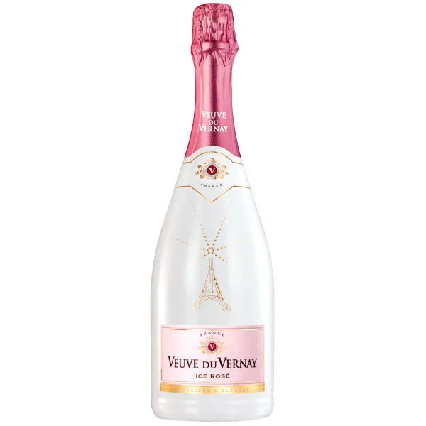 12 Bottle Case Veuve du Vernay Demi Sec Ice Rose Sparkling Wine NV w/ Shipping Included